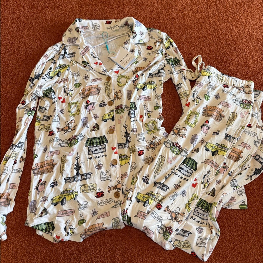 Posh Peanut Friends Graphic Pajama Set - Bamboo